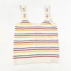 Madewell Striped Multicolor Knit Sleeveless Sweater Size Small
